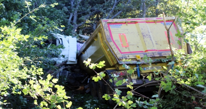 Hafriyat Kamyonu Ormanlık Alana Uçtu: 1 Ölü