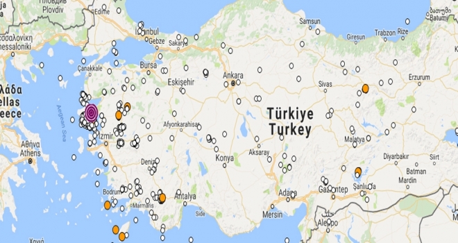 İzmir Açıklarından Deprem