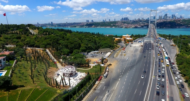 15 Temmuz Zafer Anıtı Ve Çamlıcadaki Çalışmalar Havadan Görüntülendi