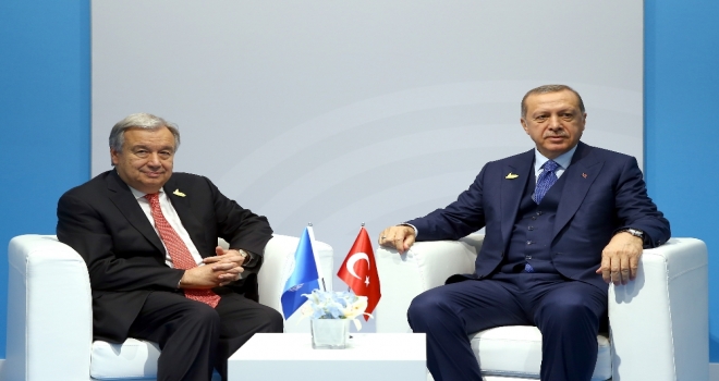 Cumhurbaşkanı Erdoğan Guterres Ve Abe İle Görüştü