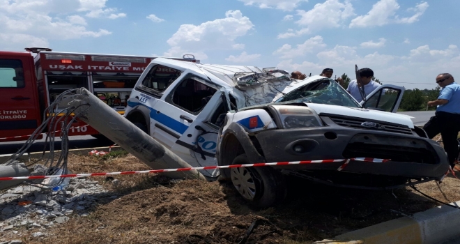 Uşakta Kaza Geçiren Polis Şehit Oldu