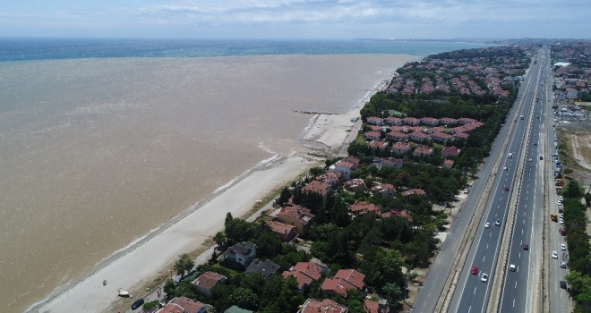 Silivri Sahilleri Çamura Bulandı