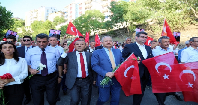 Tuncelide Terörü Protesto Yürüyüşü”