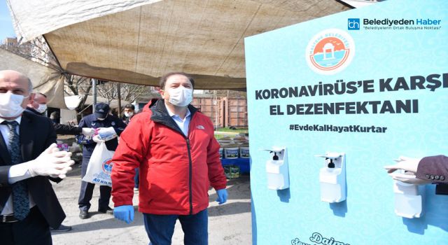 BAŞKAN KILIÇ'TAN SEMT PAZARINDA "SOSYAL MESAFE" UYARISI