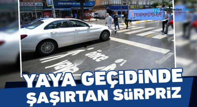 YAYA GEÇİDİNDE ŞARŞIRTAN SÜPRİZ