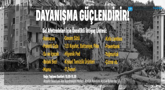 Ataşehir’de Afetzedeler İçin Yardım Kampanyası