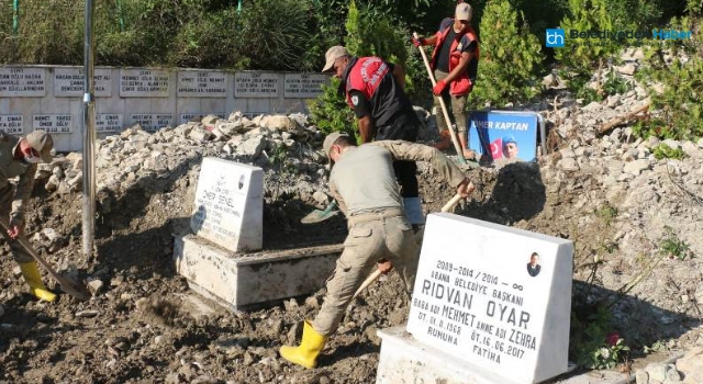 Bozkurt'ta Toprak Altında Kalan Şehitlik, Yeniden Gün Yüzüne Çıkarıldı