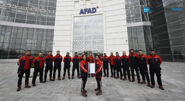 PENDİK BELEDİYESİ ARAMA VE KURTARMA, AFAD SERTİFİKASINI TESLİM ALDI