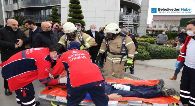 KARTAL’DA YANGIN ANINDA MÜDAHALE TATBİKATI YAPILDI