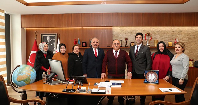 Ümraniye Merkez Anadolu Lisesi Müdürü ve Okul Aile Birliği Yönetimi’nden Başkan Hasan Can'a Ziyaret