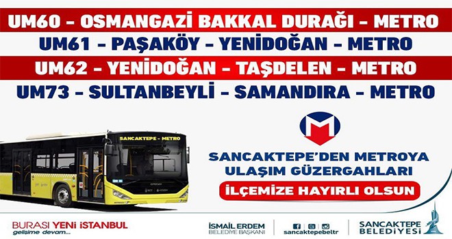 Sancaktepe Metrosu Otobüs Güzergahları