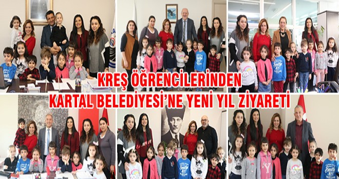 KREŞ ÖĞRENCİLERİNDEN KARTAL BELEDİYESİ’NE YENİ YIL ZİYARETİ