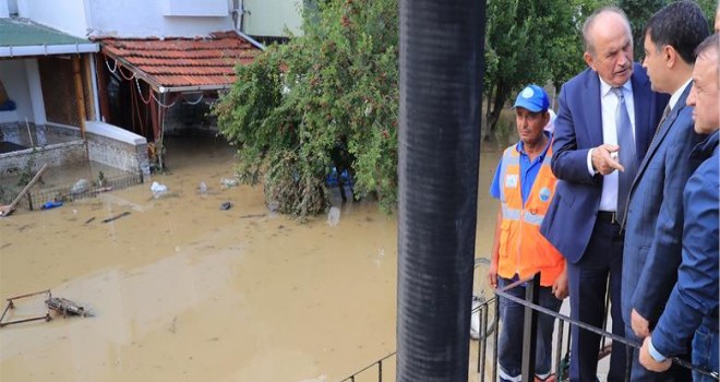 TOPBAŞ VE ŞAHİN YAĞIŞTAN ETKİLENEN SİLİVRİ’DE İNCELEMELERDE BULUNDU