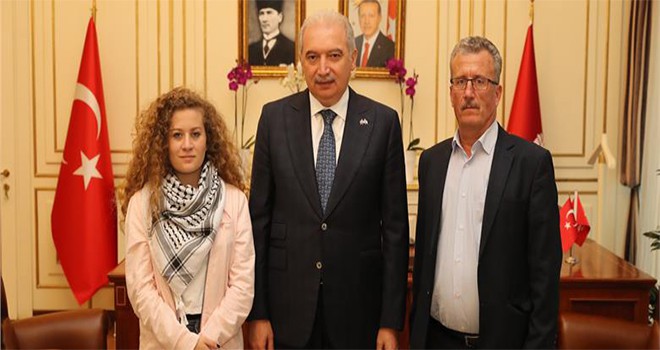 Ahed Tamimi Mevlüt Uysal’ı Ziyaret Etti