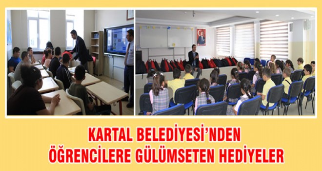 KARTAL BELEDİYESİ’NDEN ÖĞRENCİLERE GÜLÜMSETEN HEDİYELER