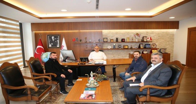 15 Temmuz Gazileri Halil İbrahim Kolcu ve Fatih Koca’dan Başkan Hasan Can’a Ziyaret