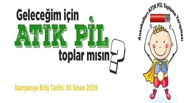 Anaokulları Atık Pil Toplama Yarışması Başladı