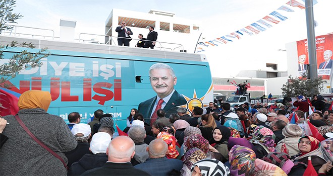 Cumhur İttifakı AK Parti İstanbul Büyükşehir Belediye Başkan Adayı Binali Yıldırım Ümraniye’de!