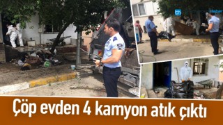 ÇÖP EVDEN 4 KAMYON ATIK ÇIKTI