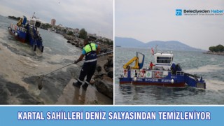 KARTAL SAHİLLERİ DENİZ SALYASINDAN TEMİZLENİYOR 30.5.2021 12:33:36