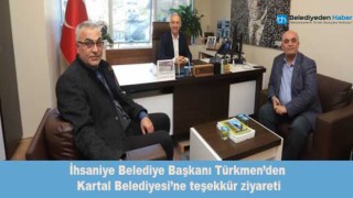 İhsaniye Belediye Başkanı Türkmen’den Kartal Belediyesi’ne teşekkür ziyareti