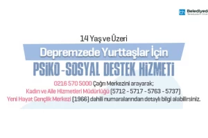 Ataşehi̇r Beledi̇yesi̇’nden Depremzedelere Psi̇ko - Sosyal Destek